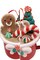 Christmas Ornament - Cup with Santa. Wizardi Festive Decoration F07-N2-19-DAA101C